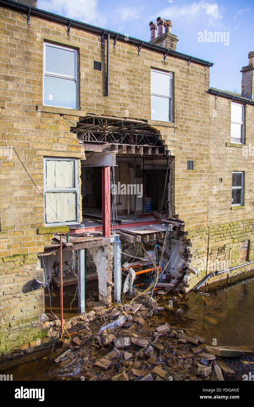 The Mill Hey Brew House in Haworth, west Yorkshire suffered severe