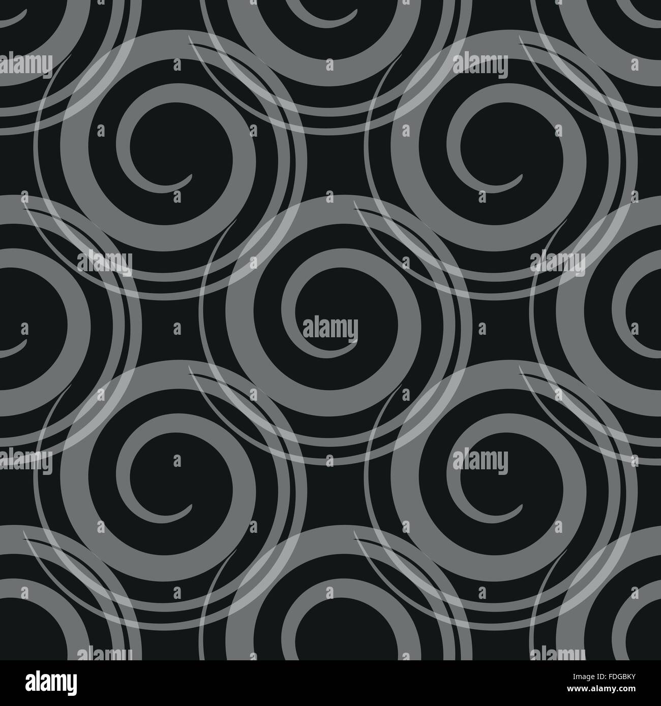 black and white seamless background with spirals Stock Vector Image ...
