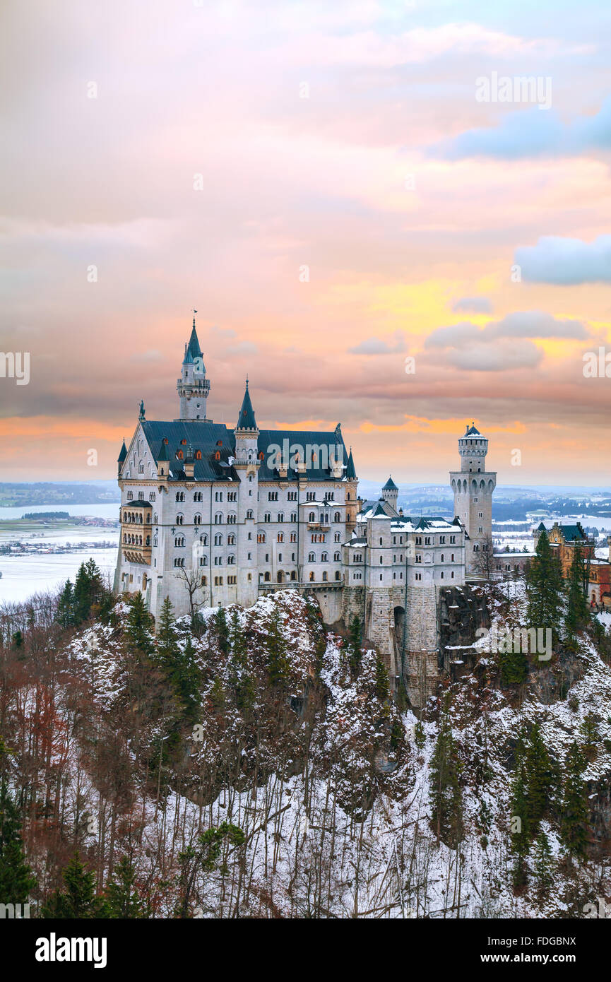 Neuschwanstein castle snow hires stock photography and images Alamy