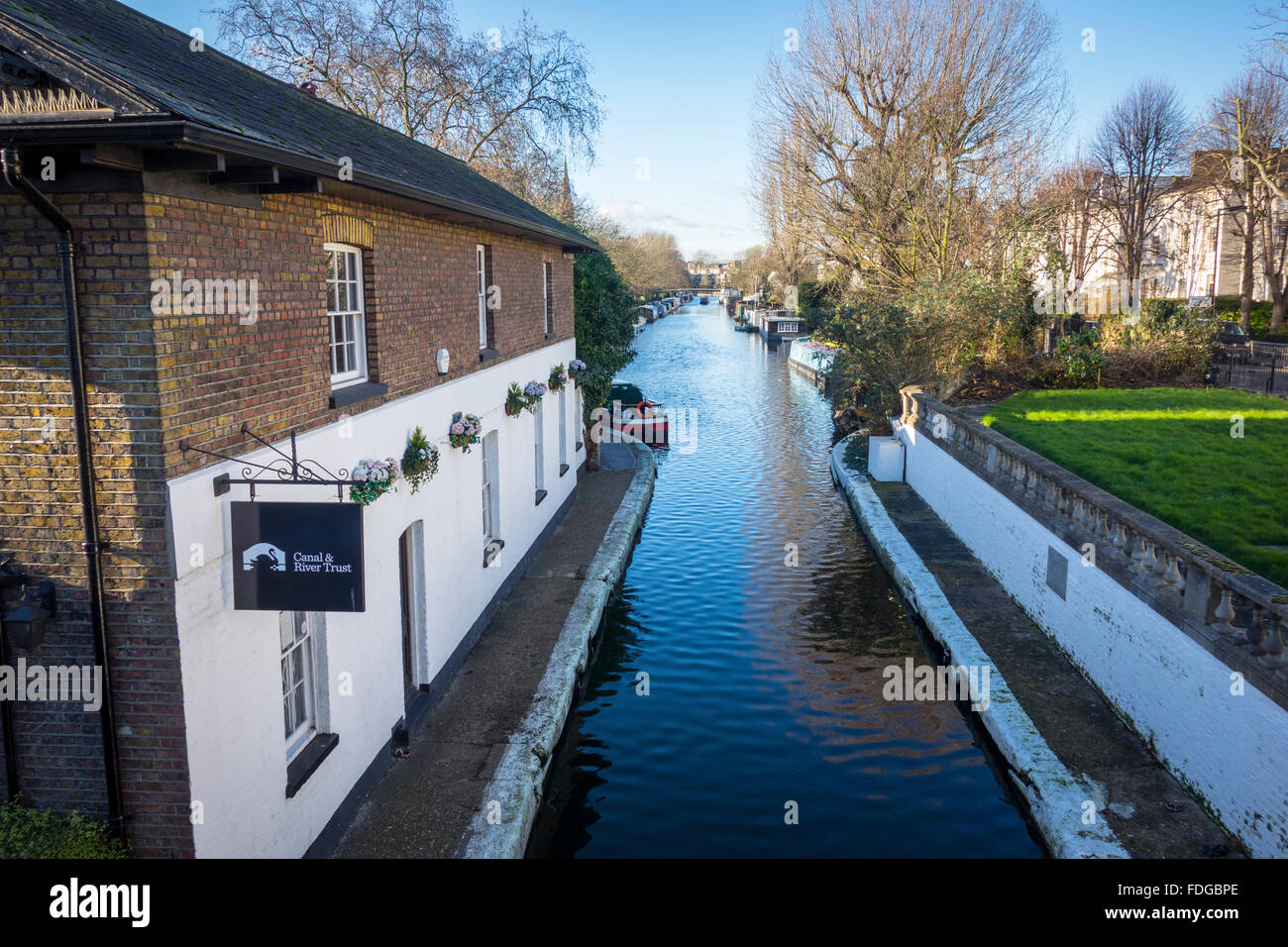 Grand Union Canal, Little Venice, Paddington, London, UK Stock Photo