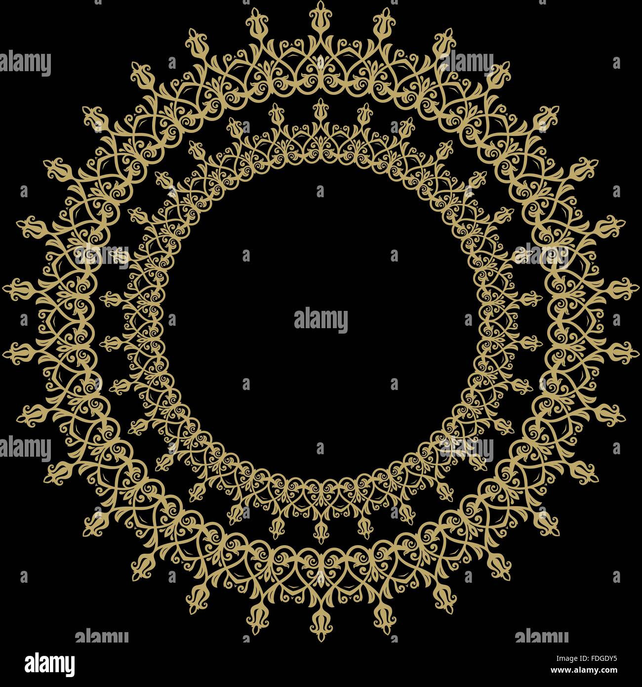 Floral Modern Vector Round Frame Stock Vector Image & Art - Alamy