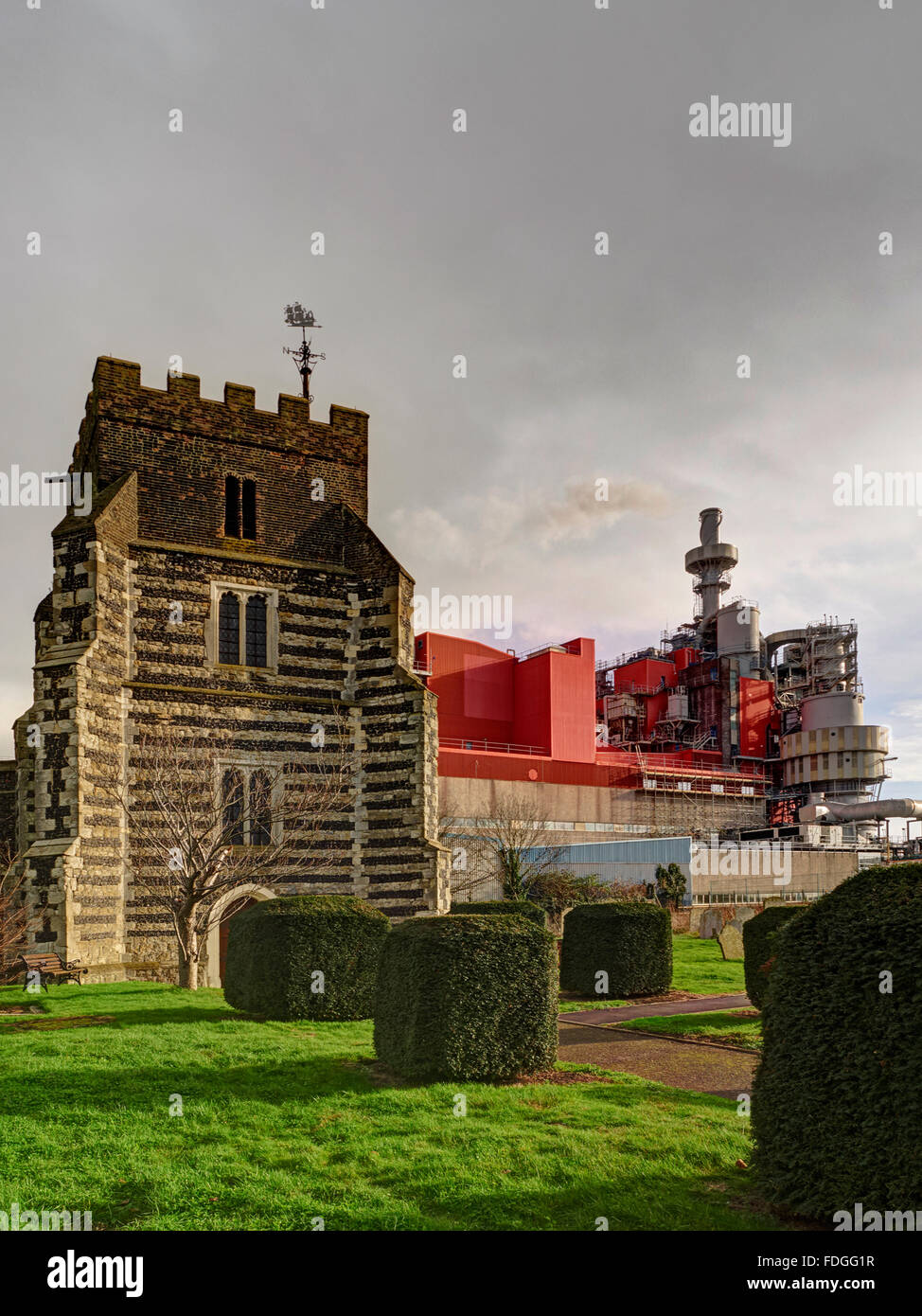 St Clements church West Thurrock Essex river Thames mariner church with