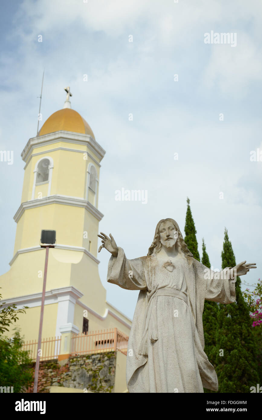 Statue of Jesus Christ at the Basílica Menor de la Virgen de Monserrate