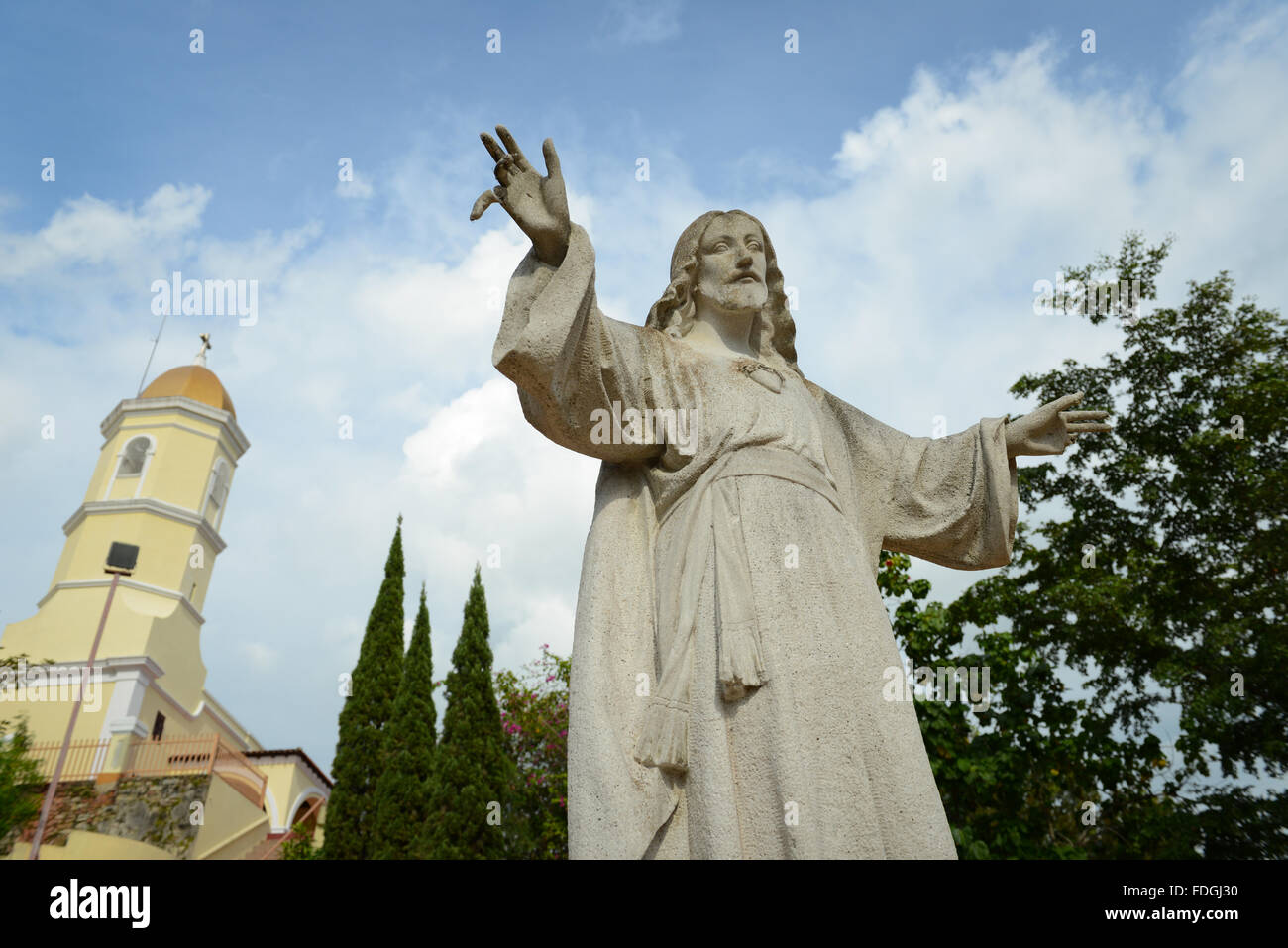 Statue of Jesus Christ at the Basílica Menor de la Virgen de Monserrate