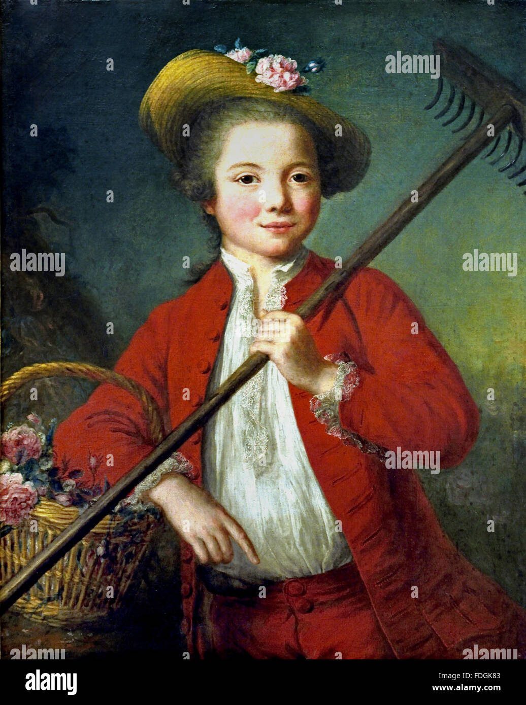 Portrait of Antoine Vincent Barbe Duplaa at the age of nine by Marianne Loir France French Stock Photo