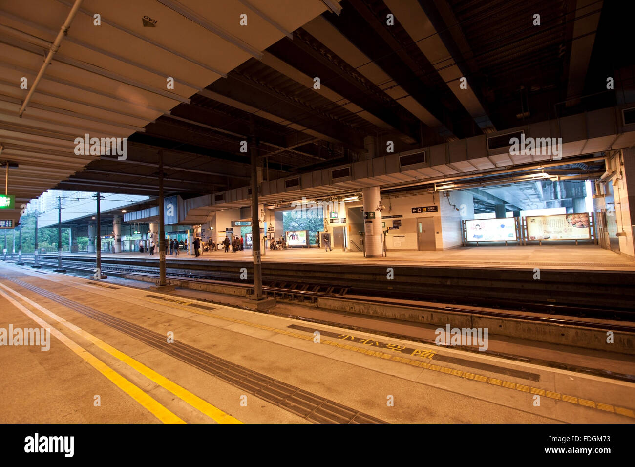 HONG KONG - JAN 17, Light rail station in Hong Kong on 17 January, 2012. Stock Photo