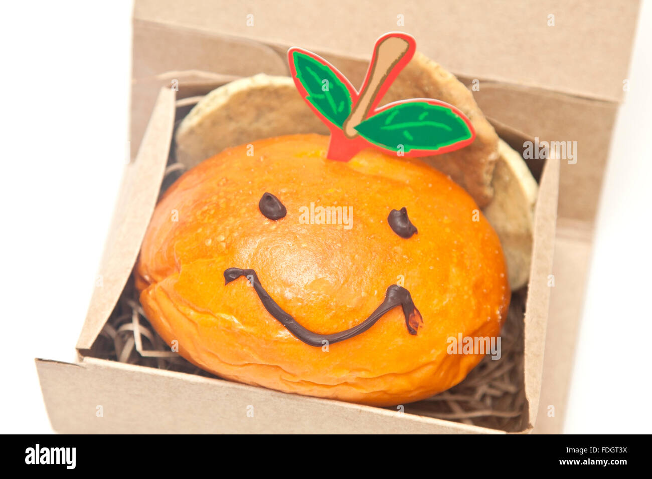 Smiley face bread Stock Photo