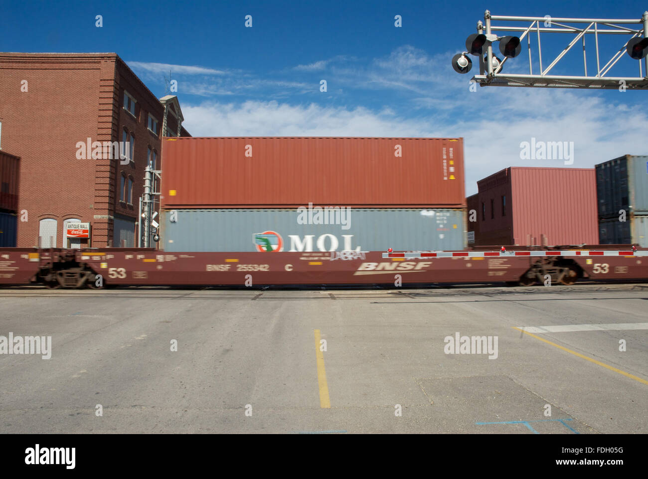 Emporia, Kansas, USA, 20th October, 2013 Burlington Northern freight