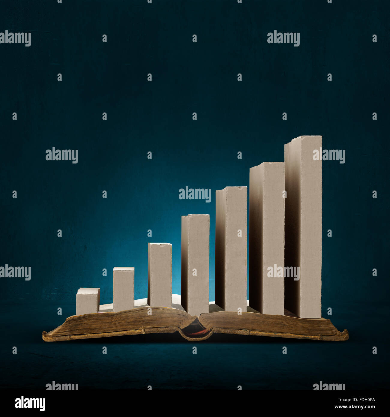 Business success growth graph on pages of opened book Stock Photo - Alamy