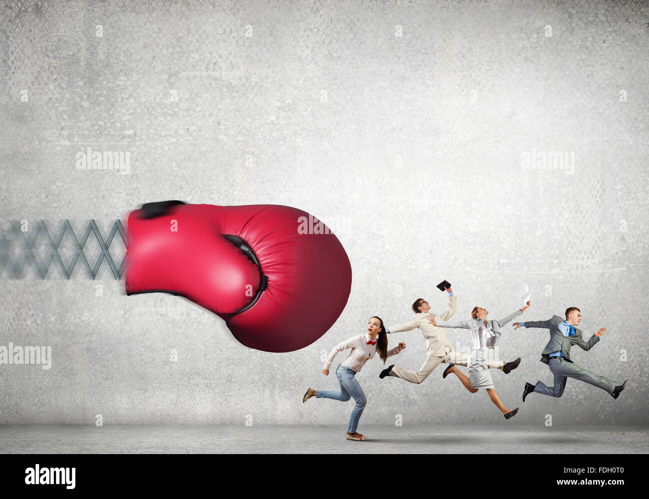 Boxing glove on spring hires stock photography and images Alamy