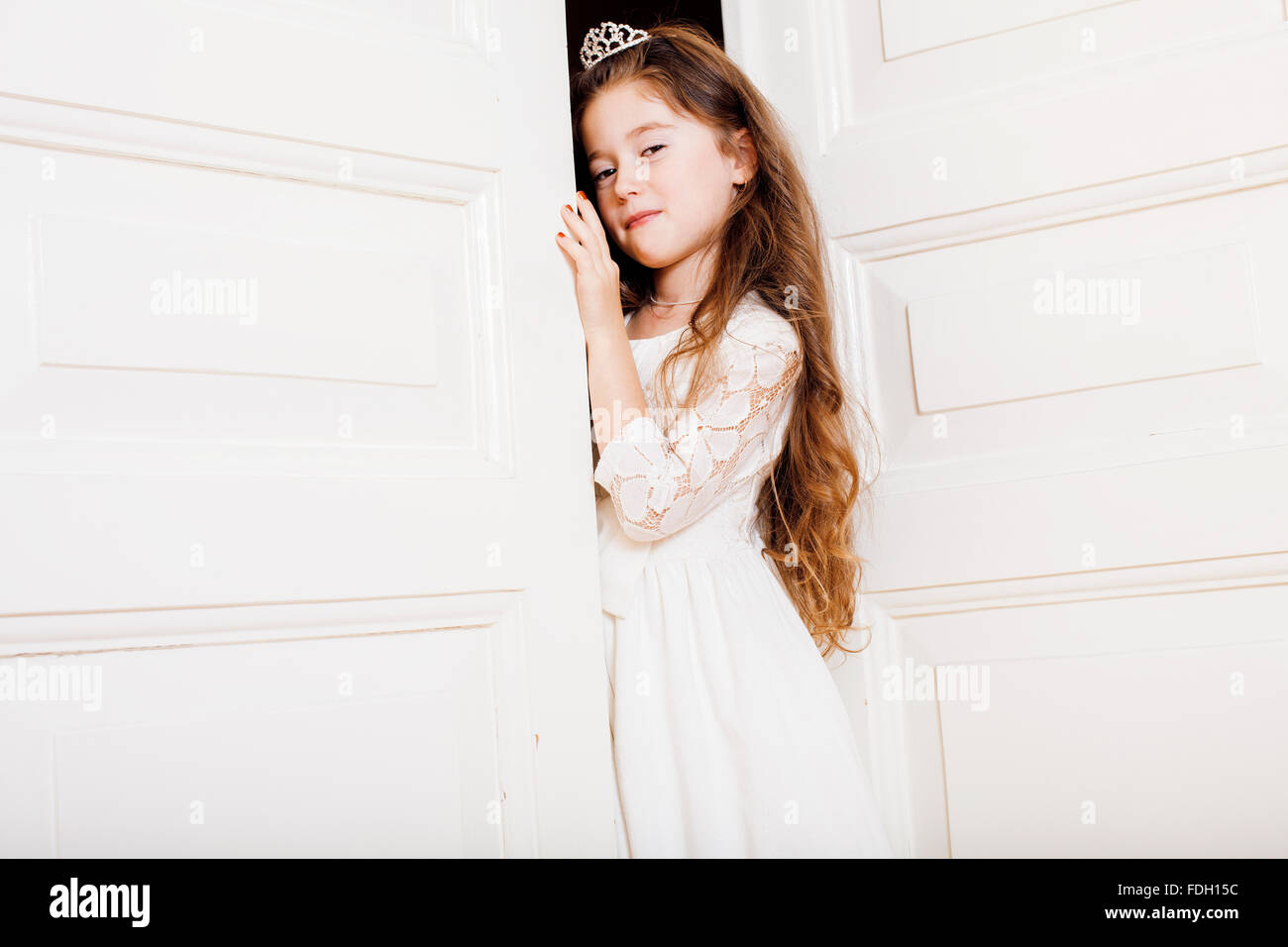 Girl opening the store dress