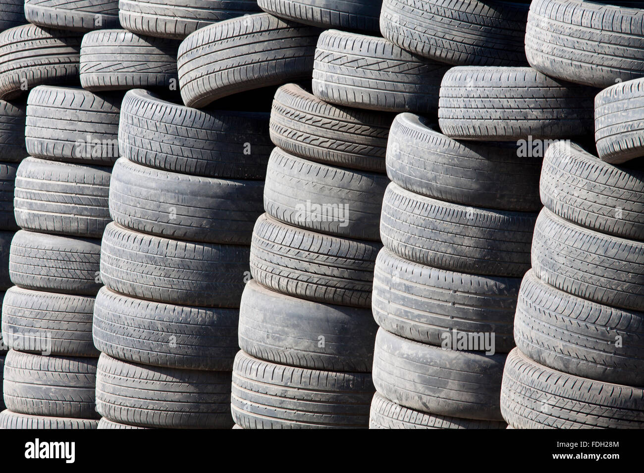 Many tyres and wheels under sunshine Stock Photo Alamy