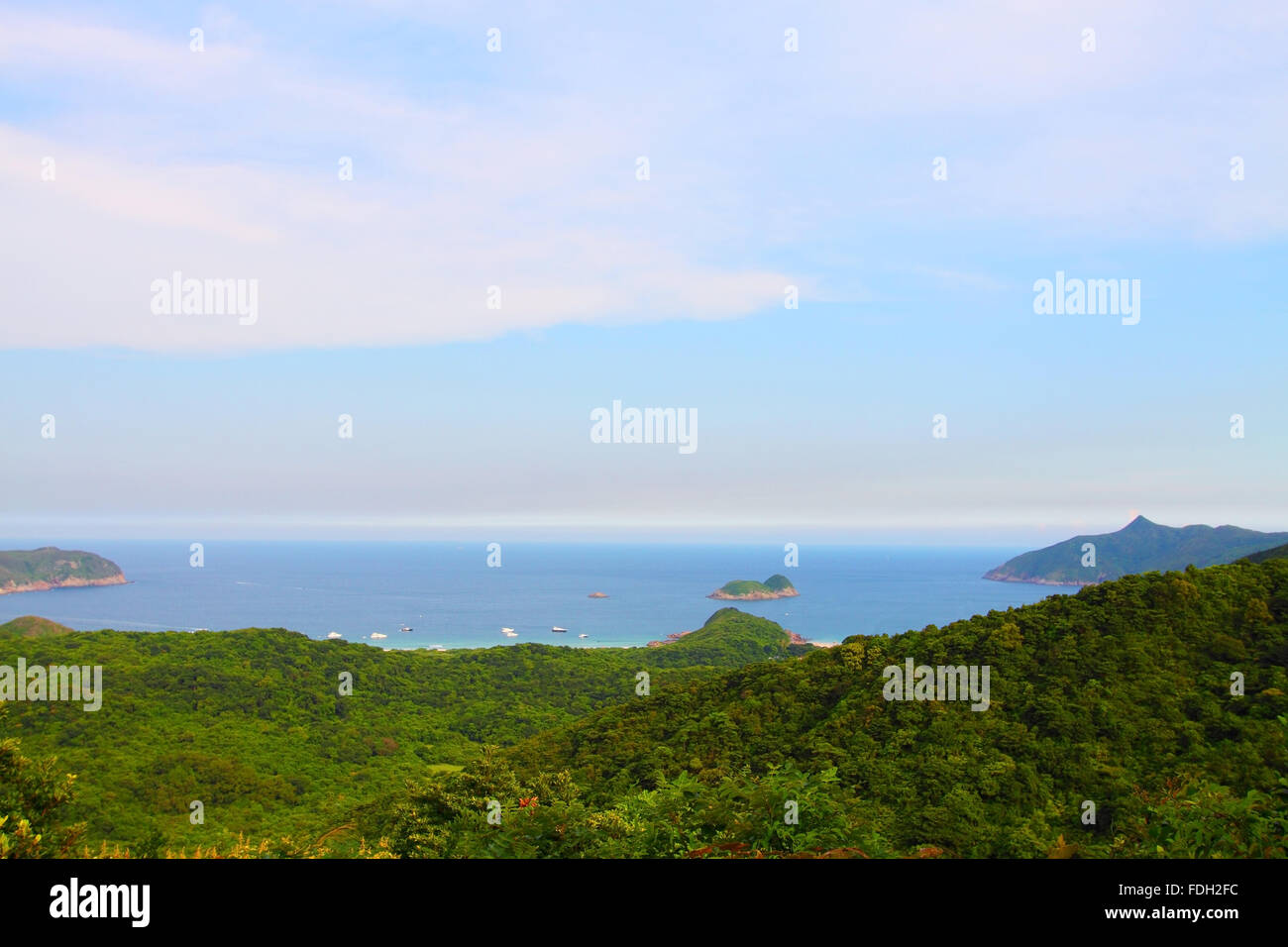 Mountain and coast landscape in Hong Kong Stock Photo - Alamy