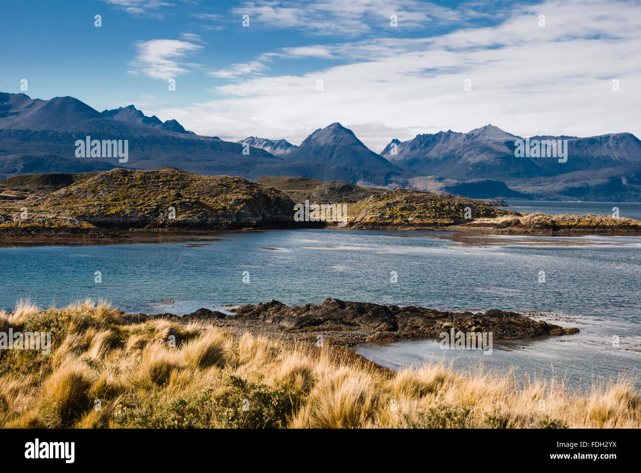 Bridges island in Beagle Channel, Ushuaia, Tierra del Fuego, Patagonia, Argentina, South America Stock Photo