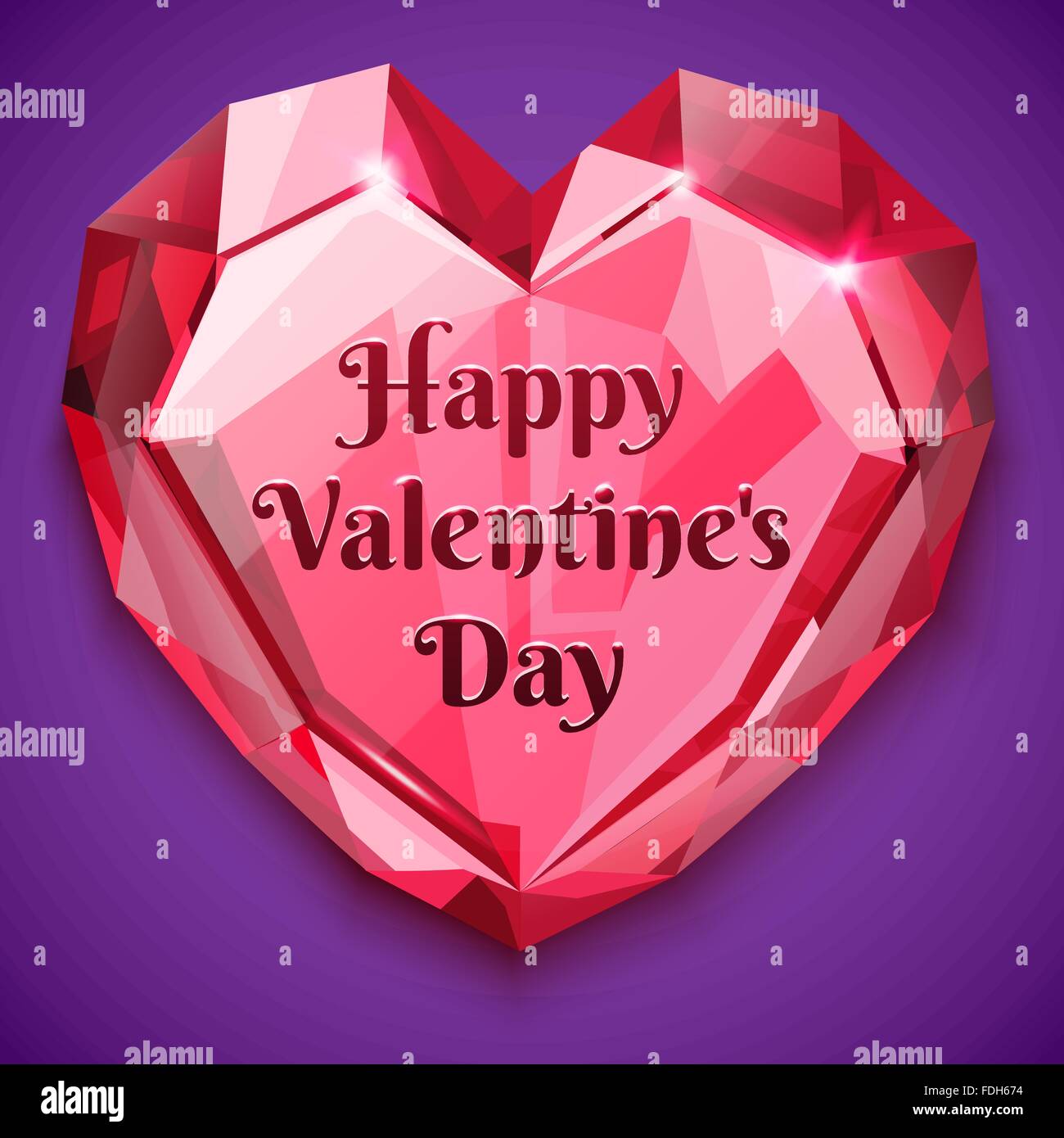 ruby heartshaped with text vector illustration Stock Vector Image