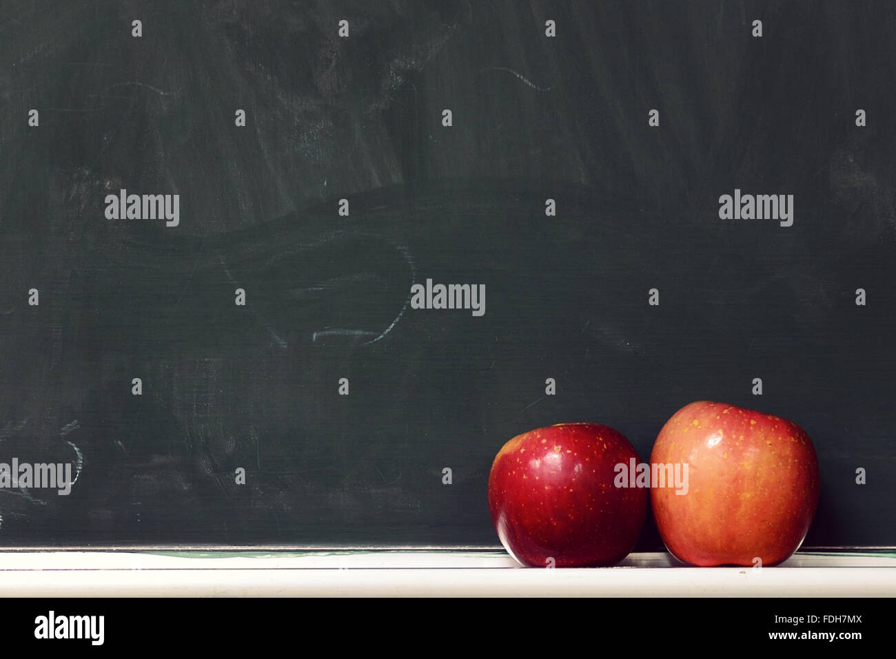 Blackboard & Apple Stock Photo