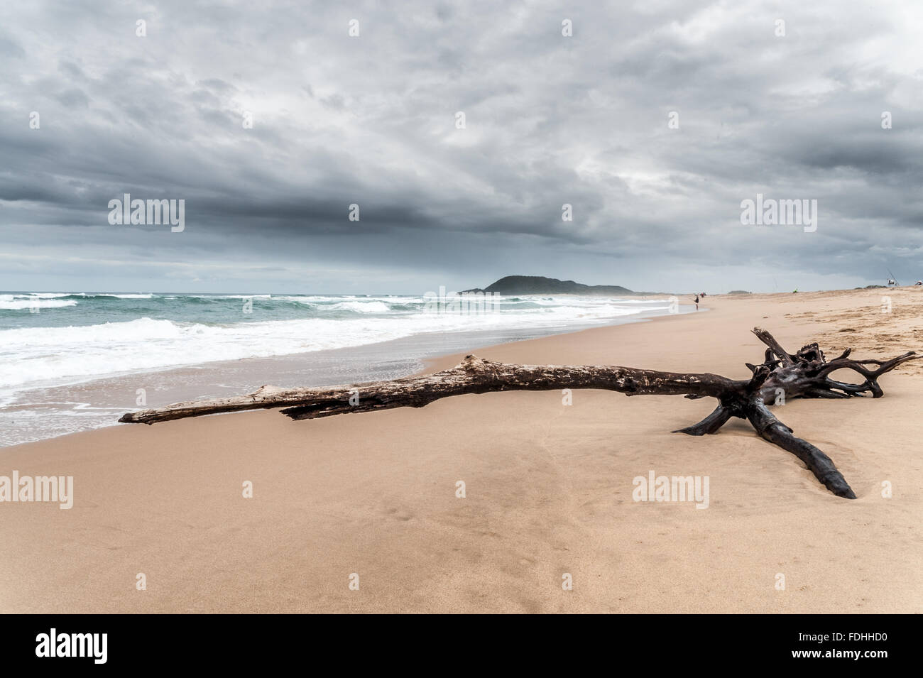 Dramatic beach in Saint Lucia, Kwazulu-Natal, South Africa - iSimangaliso Wetland Park Stock Photo