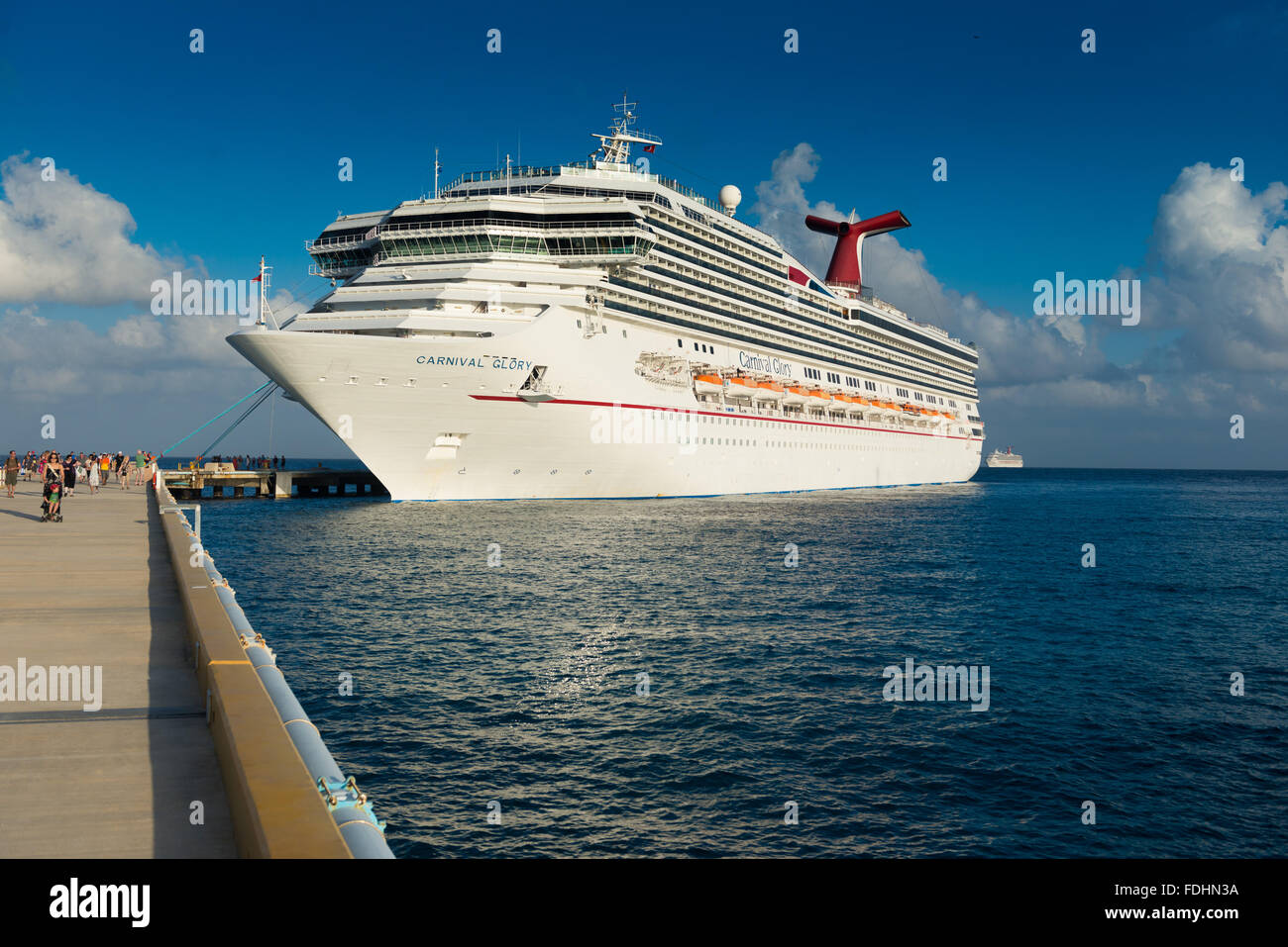 Carnival Glory Cruise Ship In Cozumel Port, Mexico Stock Photo