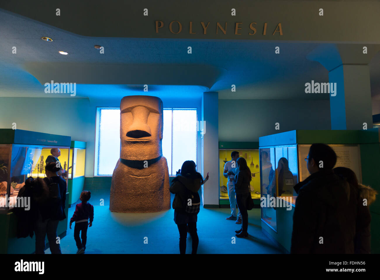 Margaret Mead Hall of Pacific Peoples And Rapa Nui Monument at the