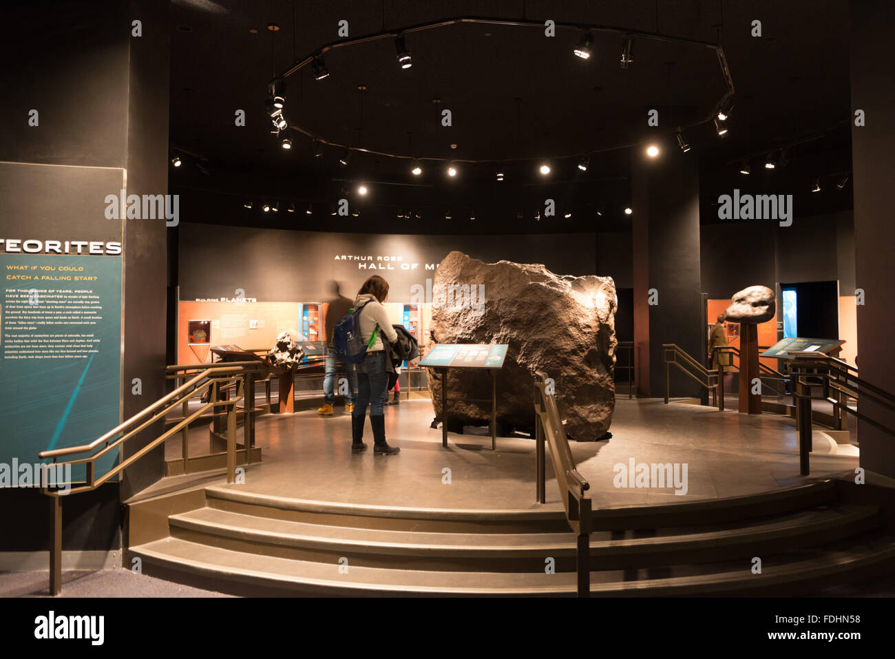 Arthur Ross hall of meteorites at American Museum of Natural History ...