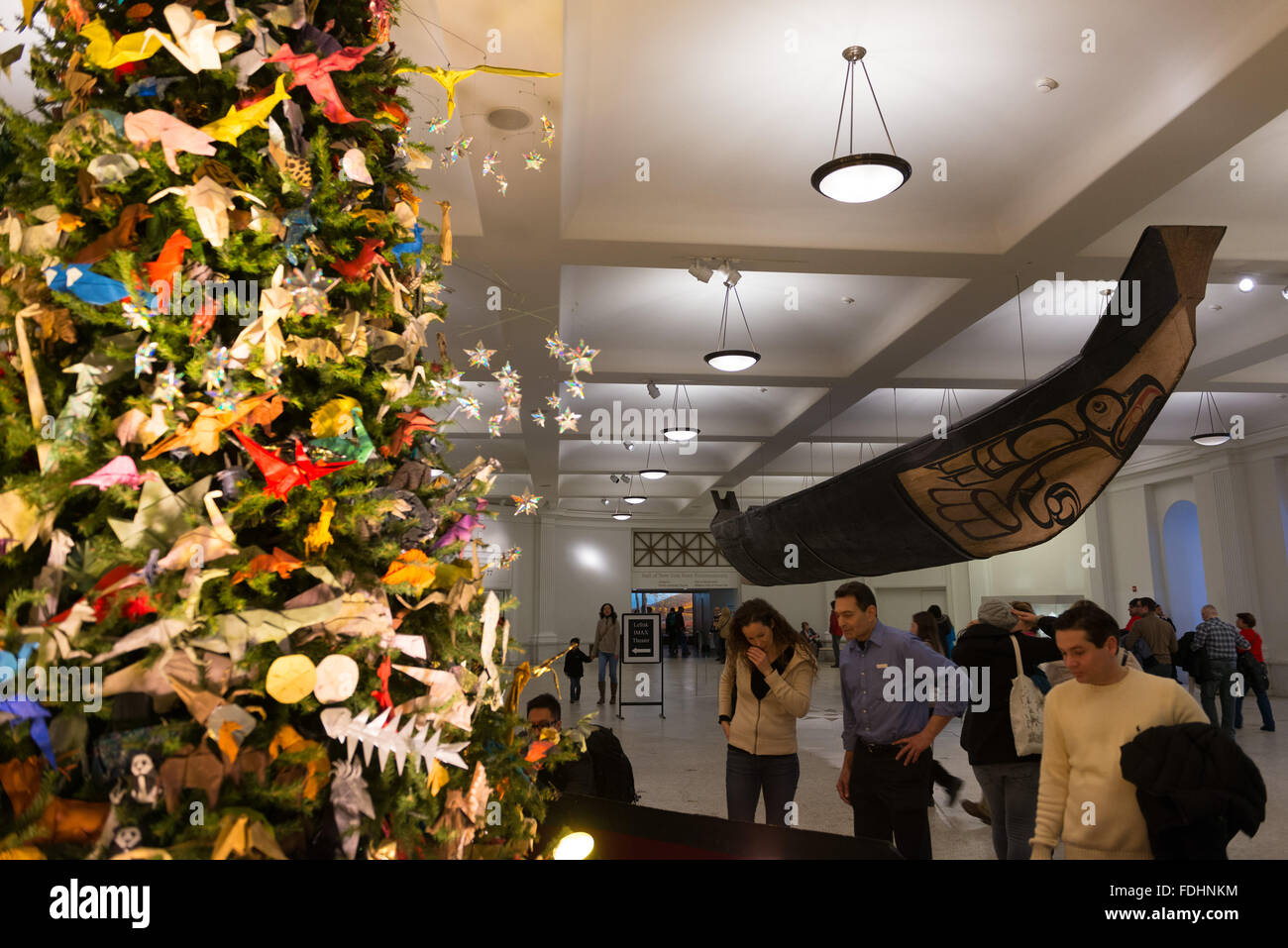 The Ancient Great Canoe And Origami Tree At American Museum