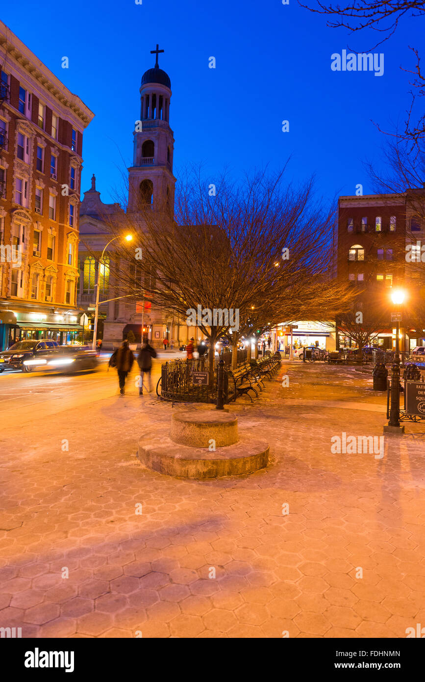 Father Demo Square In Greenwich Village District, New York Stock Photo