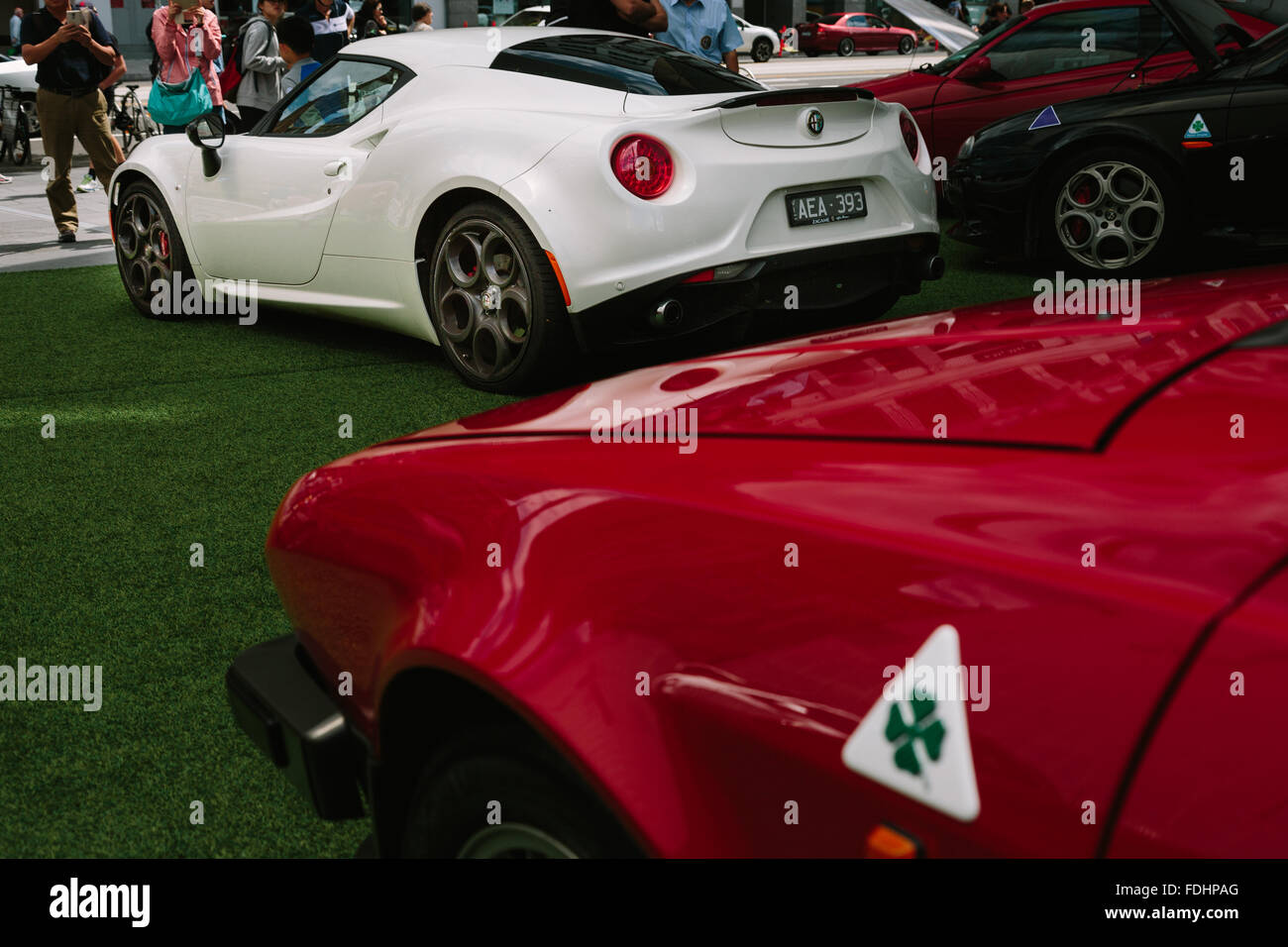 Car enthusiasts display their cars at the Car Club Showcase, Federation
