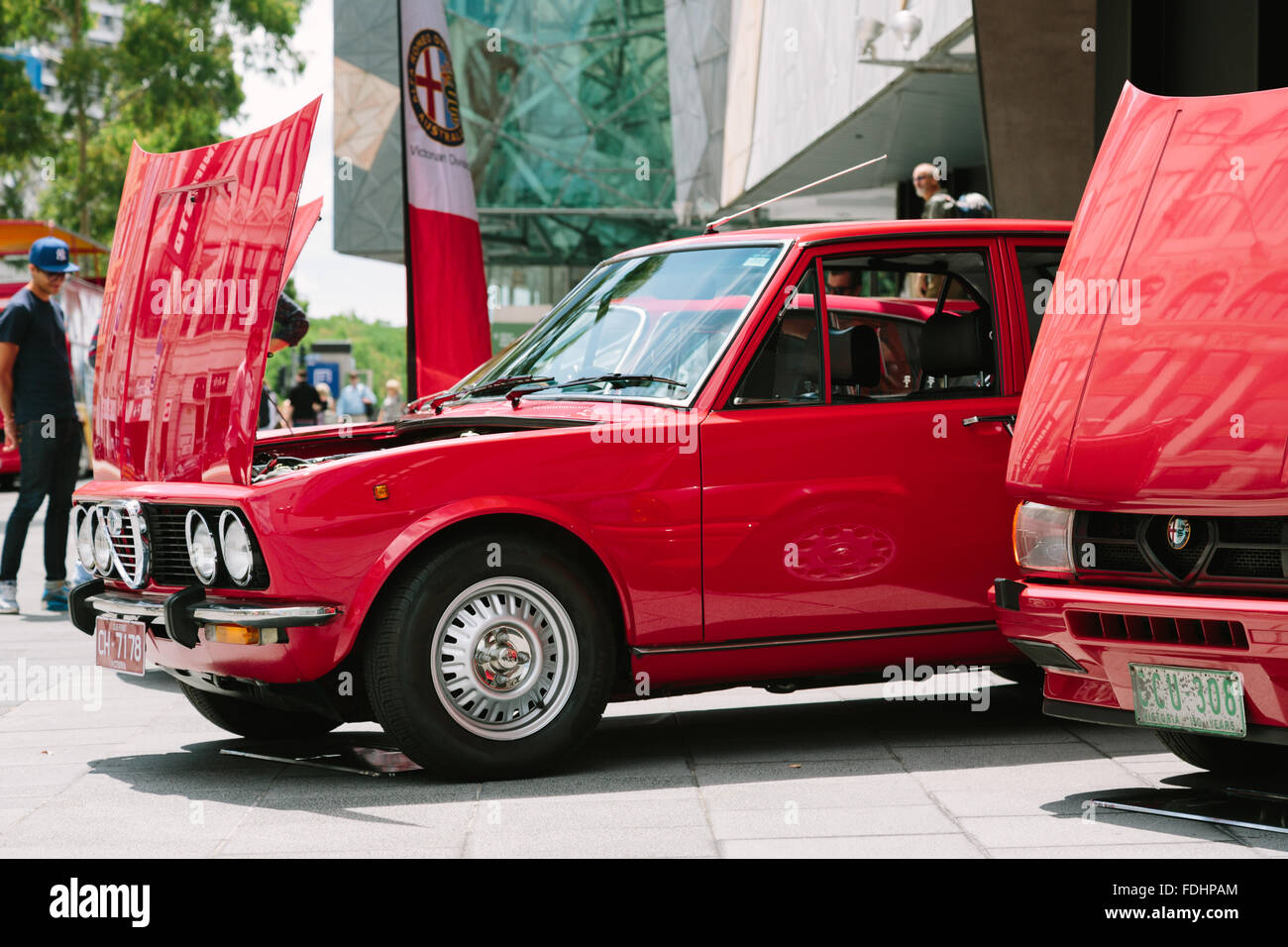 Car enthusiasts display their cars at the Car Club Showcase, Federation