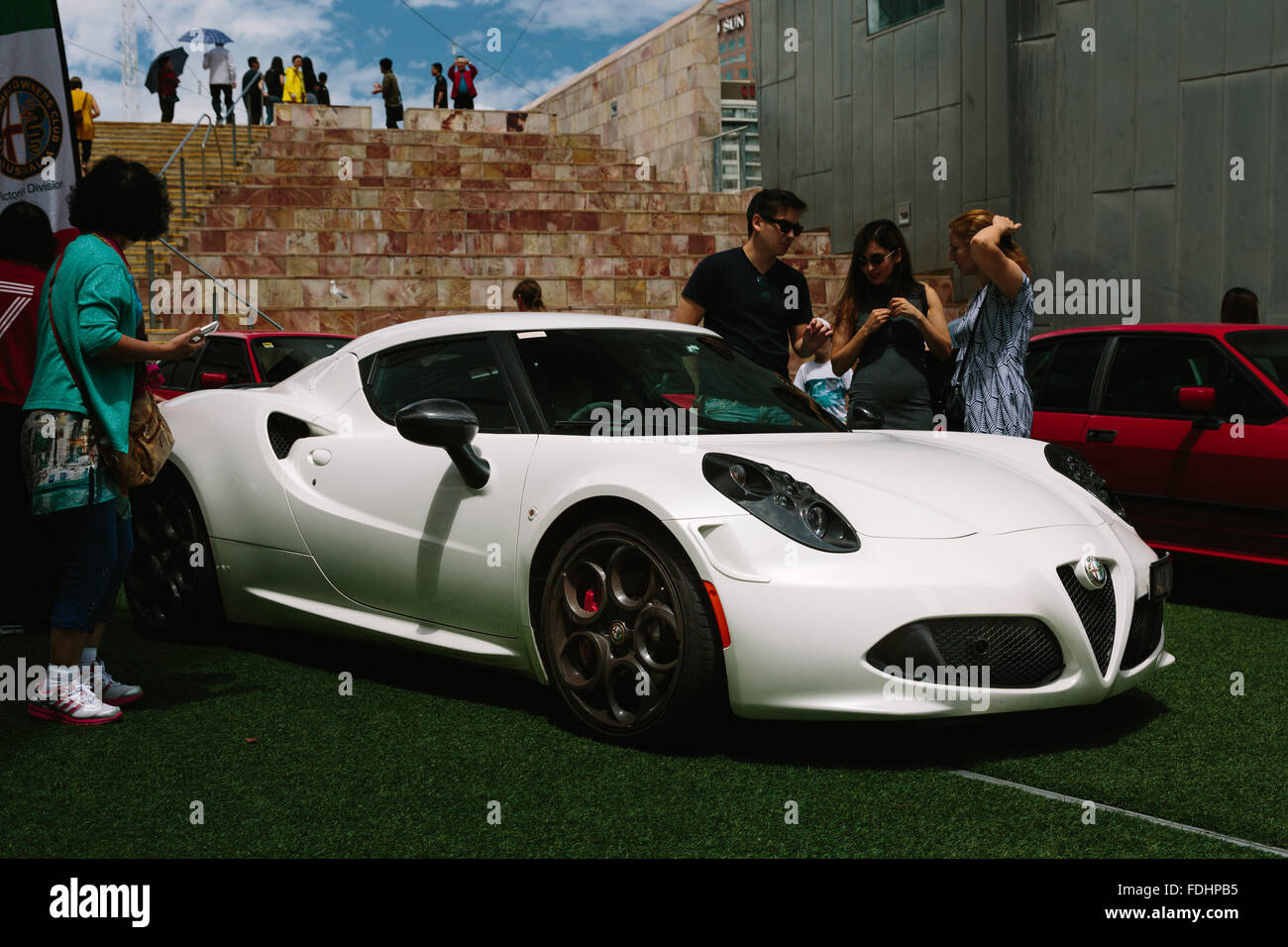 Car enthusiasts display their cars at the Car Club Showcase, Federation