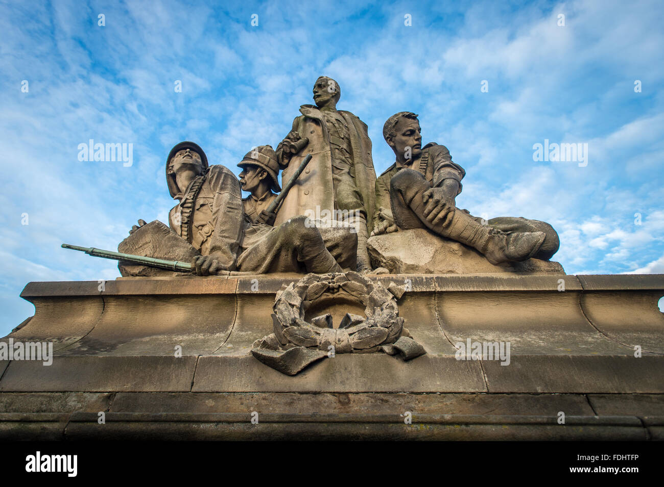 King's Own Scottish Borders Memorial in Edinburgh Scotland Stock Photo