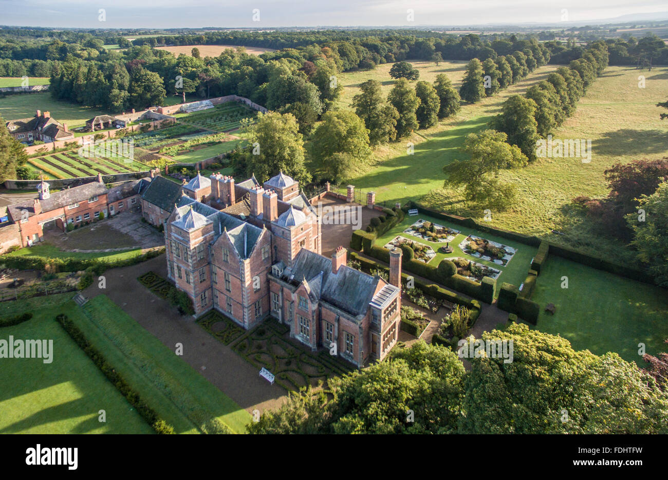 Aerial view of Kiplin Hall in North Yorkshire, UK Stock Photo Alamy