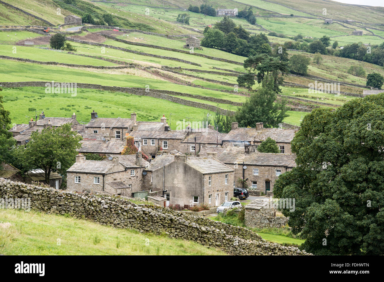Town of Reeth in Yorkshire, England, UK. Stock Photo