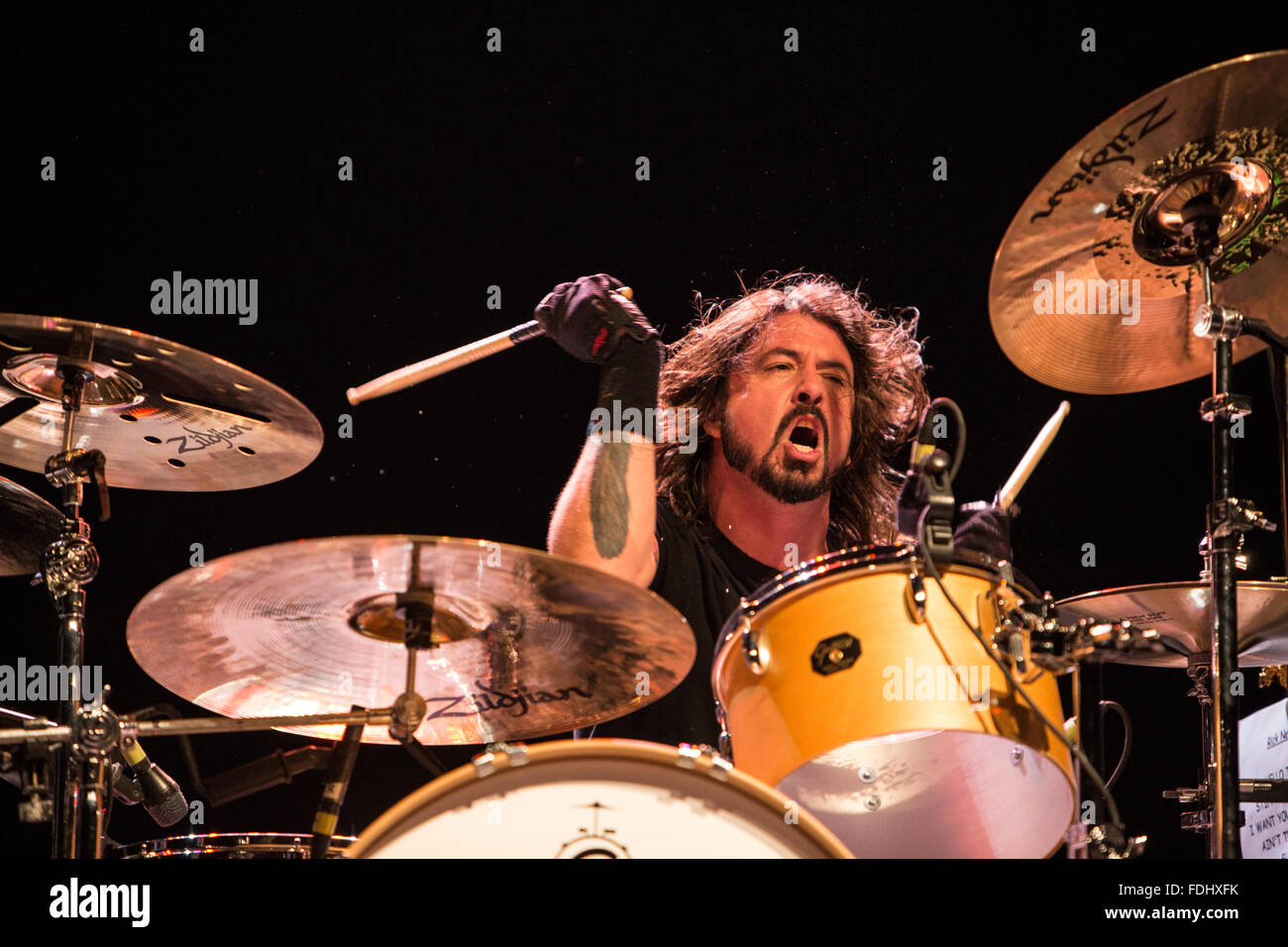 Dave Grohl on Drums Stock Photo - Alamy