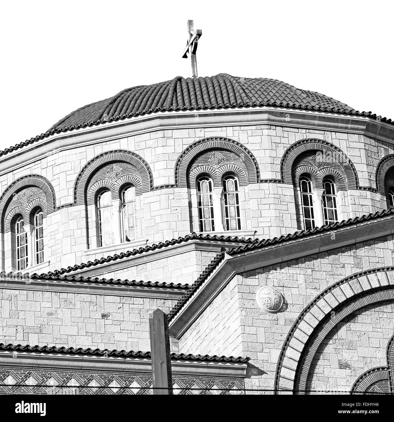 in athens cyclades greece old architecture and greek village the sky