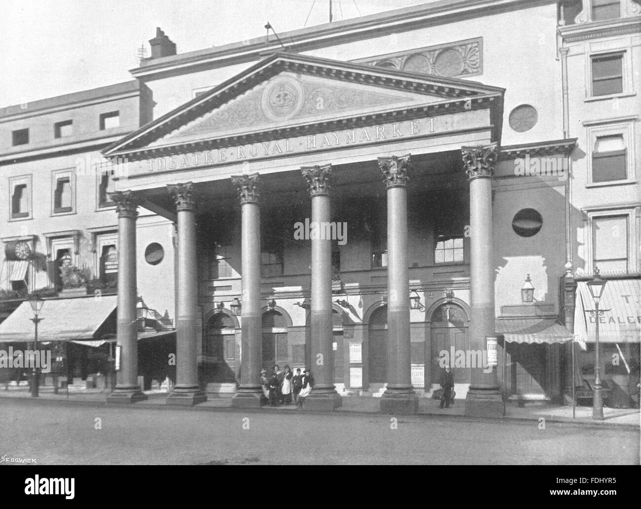 LONDON: Haymarket Theatre- The Haymarket Theatre, antique print 1896 Stock Photo