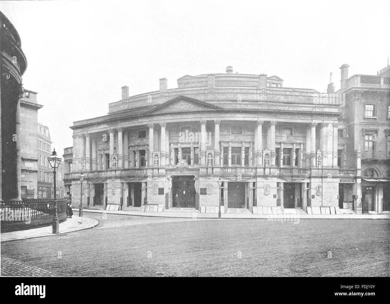 LONDON: Langham Place- The Queen's Hall, antique print 1896 Stock Photo