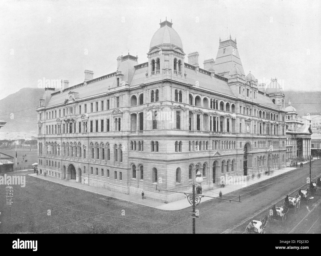SOUTH AFRICA: The General post office, Adderley street, Cape Town, print  1899 Stock Photo - Alamy