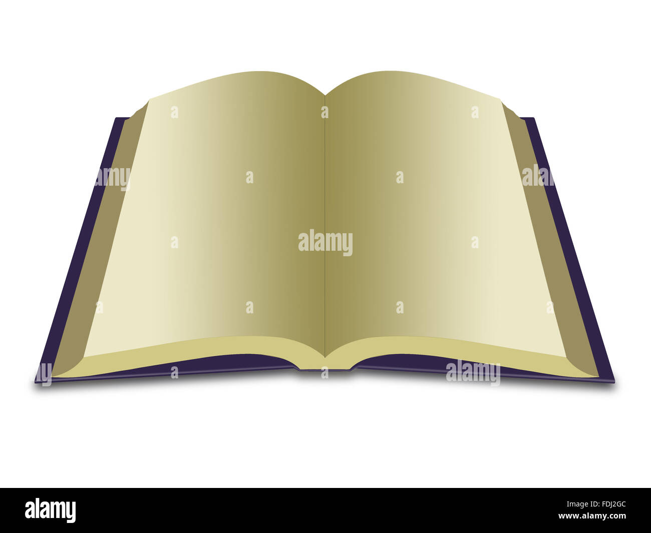 Open Blank Book (Isolated on white background Stock Photo - Alamy