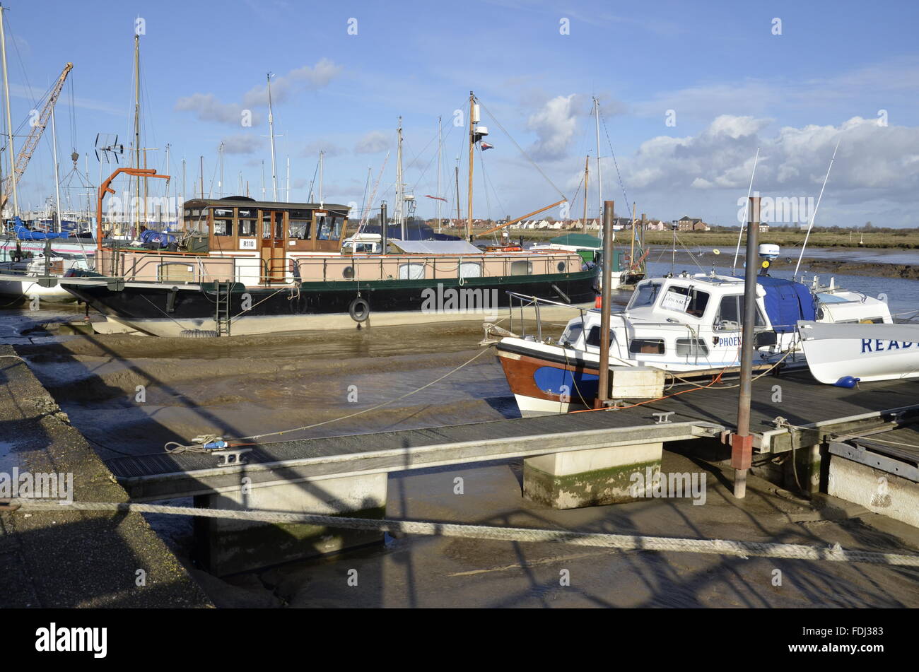 The Quayside at Maldon in Essex Stock Photo
