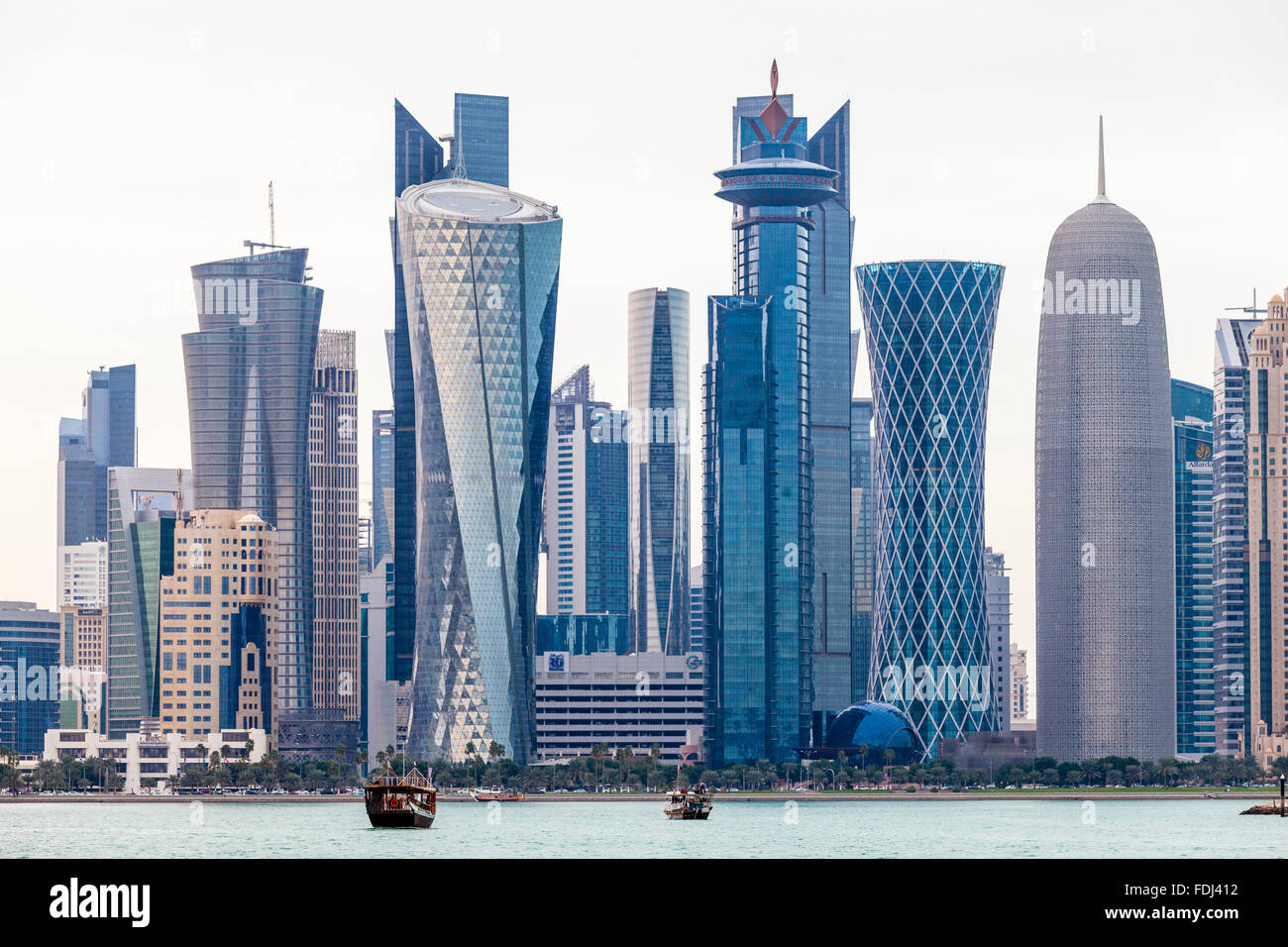 Doha Skyscrapers, Doha, Qatar Stock Photo - Alamy