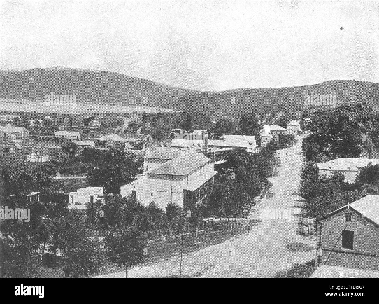 SOUTH AFRICA A Street in Knysna, antique print 1899 Stock Photo Alamy