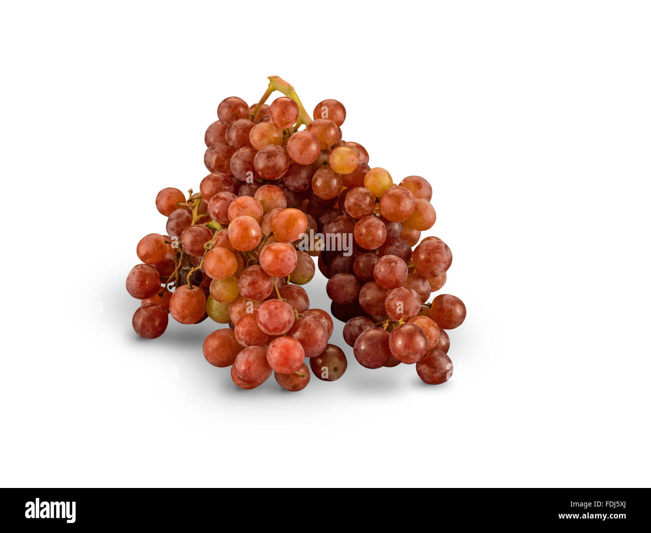 Organic Red Flame Grapes isolated on white Stock Photo