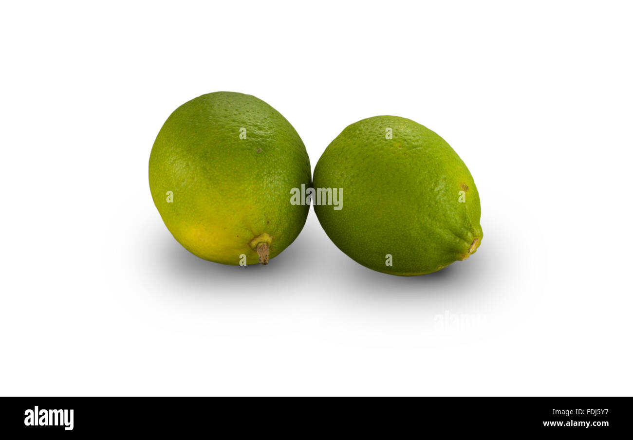 organic limes isolated on white Stock Photo Alamy