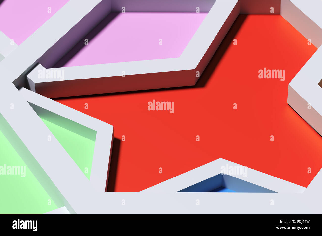 3d redering of closeup of threedimensional colorful angles Stock Photo Alamy