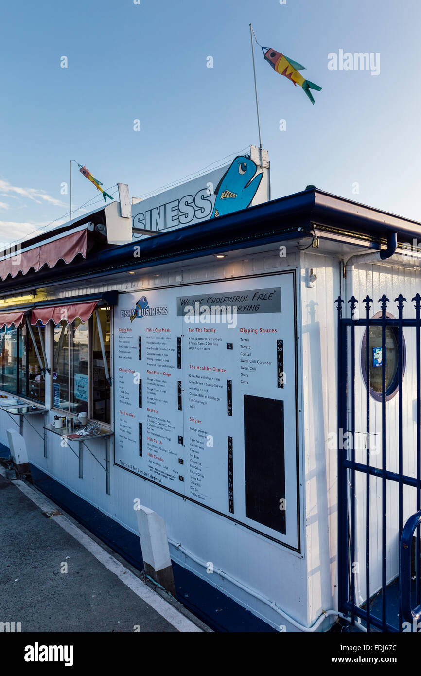 Fishy Business, Fish and chip shop on floating pontoon, Constitution
