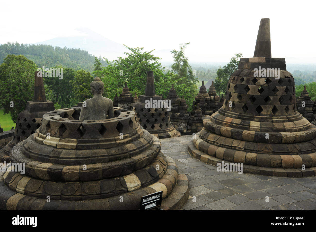 Buddhist temple of Borobudur on Java UNESCO world heritage Stock Photo ...