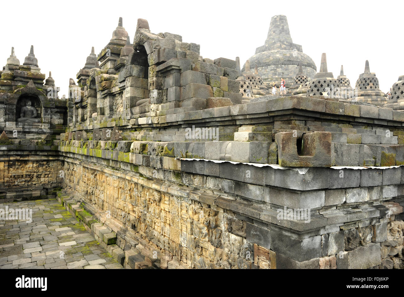 Buddhist temple of Borobudur on Java UNESCO world heritage Stock Photo ...