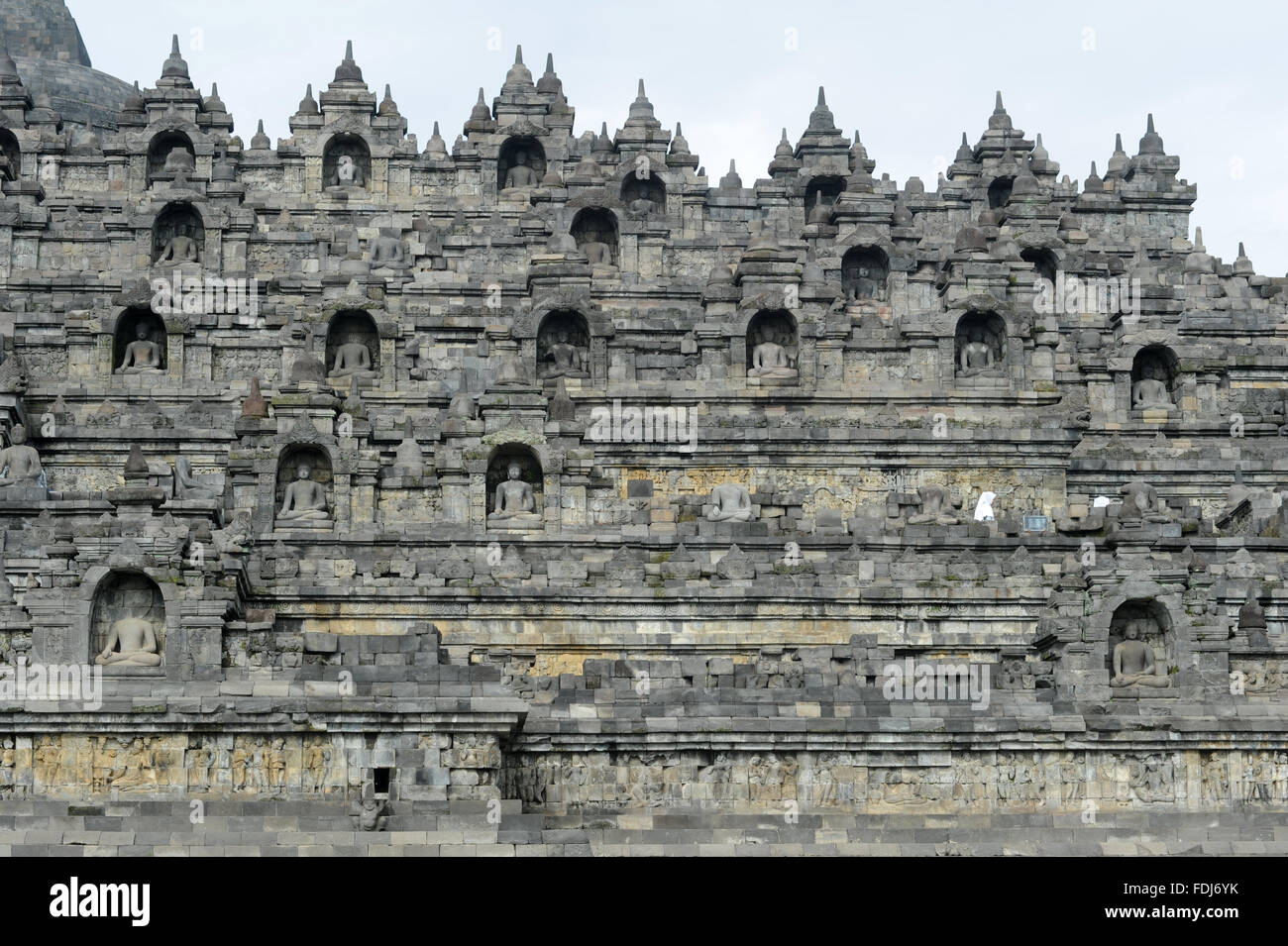 Buddhist temple of Borobudur on Java UNESCO world heritage Stock Photo ...