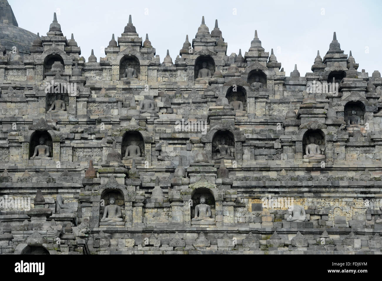 Buddhist temple of Borobudur on Java UNESCO world heritage Stock Photo ...
