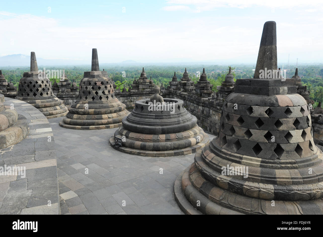 Buddhist temple of Borobudur on Java UNESCO world heritage Stock Photo ...